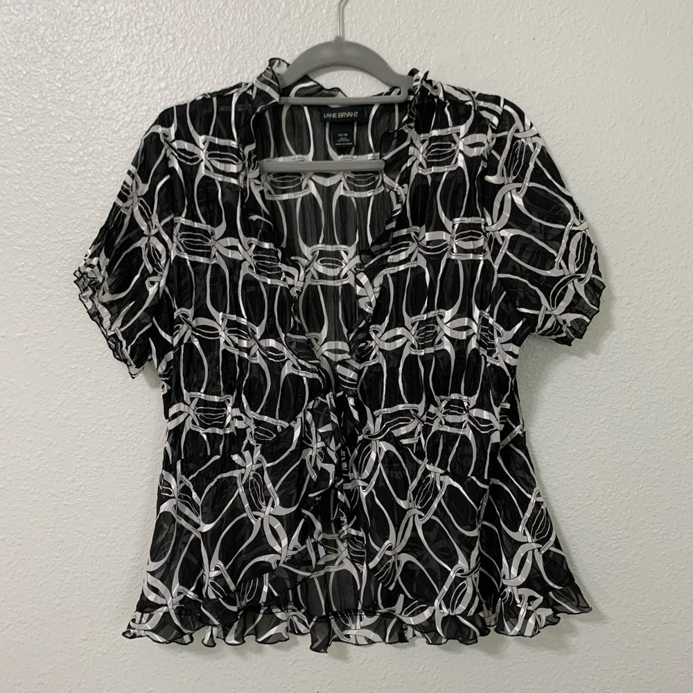 Lane Bryant Front Tie Blouse Size 14/16